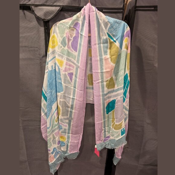 Kate Spade New York “Central Park” Oblong Scarf NWT 100% Viscose - Picture 2 of 5